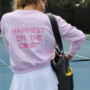 COURTLIFE HAPPIEST ON THE COURT® PICKLEBALL SWEATSHIRT Size:1 S/M￼
